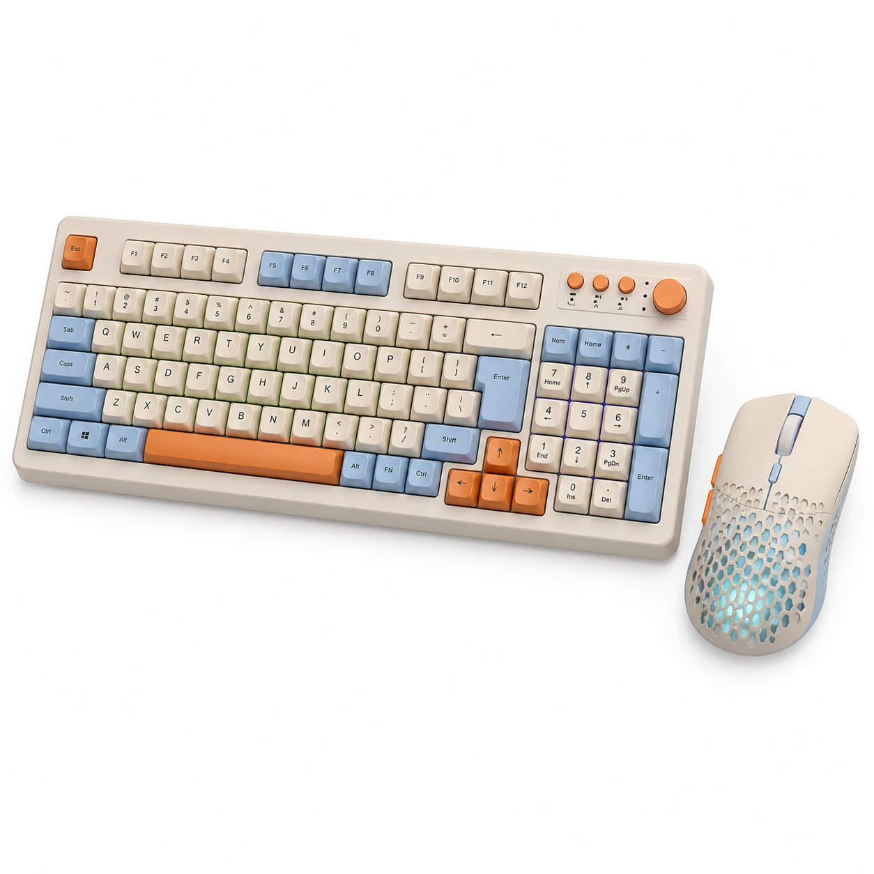 Selainda 5B81M+W1036 94-Key Wireless Keyboard and 6-Button Wireless Mouse Combo