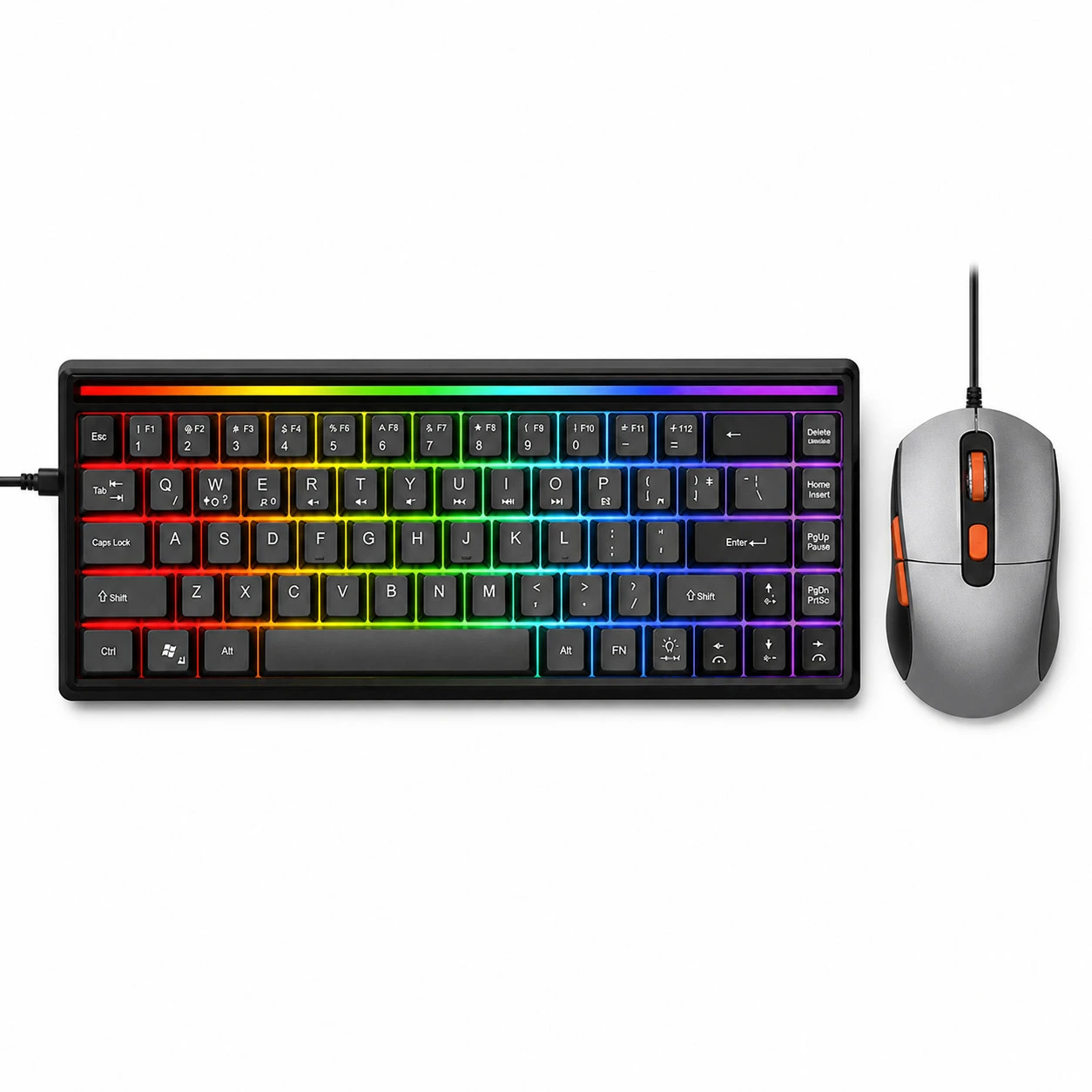 Selainda 7E07 & M469D Wired Keyboard and Mouse Set, 79 Keys and 6-Step DPI