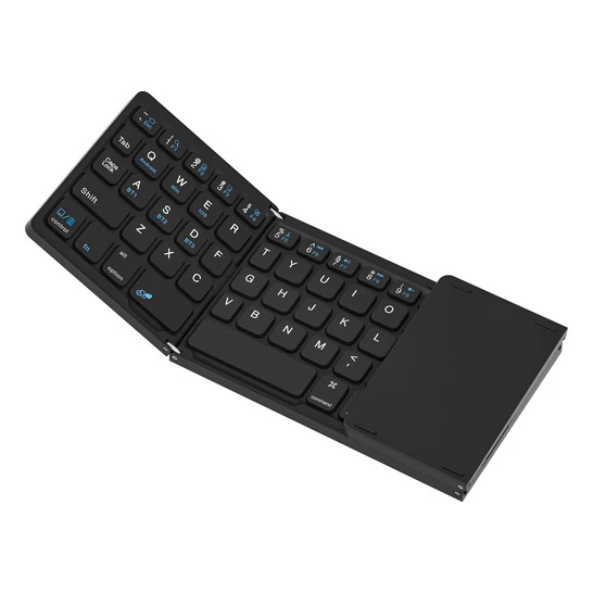 Selainda 2689 Foldable Bluetooth 5.0 Wireless Keyboard with Numeric Keypad and USB-C Charging