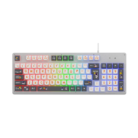 Selainda 94-Key Rainbow Gaming Keyboard 9B05
