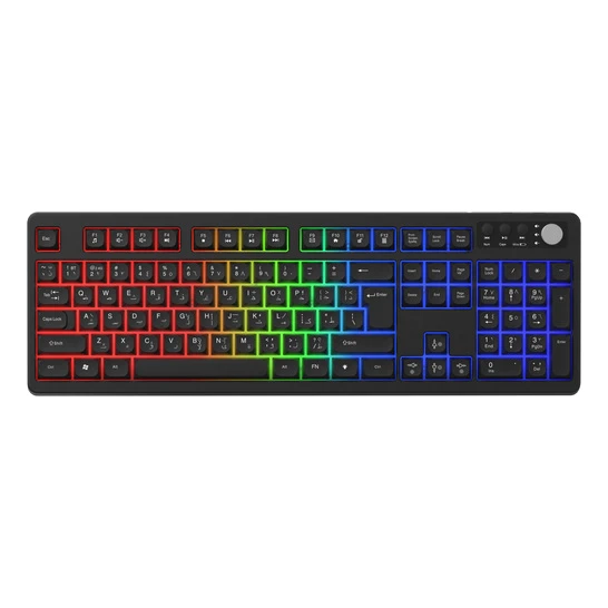Selainda 2.4G Wireless Rechargeable 104+4-Key Keyboard 5B18
