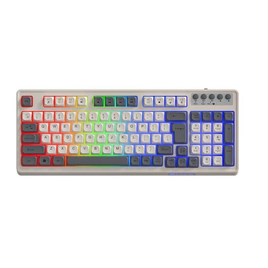 Selainda 98-Key 2.4G Wireless Rechargeable Keyboard with Media Controls 5B82