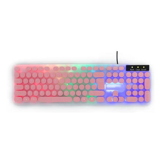 Selainda 104-Key Rainbow Backlit Wired Gaming Keyboard 7377